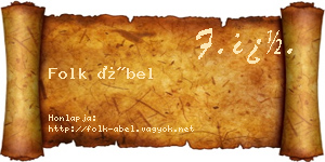 Folk Ábel névjegykártya